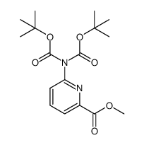 methyl 6-[bis(tert-butoxycarbonyl)amino]pyridine-2-carboxylate Structure