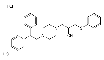 1-[4-(2,2-diphenylethyl)piperazin-1-yl]-3-phenylsulfanylpropan-2-ol,dihydrochloride结构式