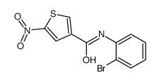 N-(2-bromophenyl)-5-nitrothiophene-3-carboxamide结构式