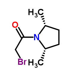 Pyrrolidine, 1-(bromoacetyl)-2,5-dimethyl-, cis- (9CI)结构式