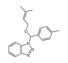 1-(((3-methylbut-2-en-1-yl)oxy)(p-tolyl)methyl)-1H-benzo[d][1,2,3]triazole结构式