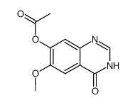 7-ACETOXY-6-METHOXY-3,4-DIHYDROQUINAZODIN-4-ONE结构式