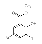 methyl 5-bromo-2-hydroxy-3-iodobenzoate Structure