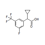 2-环丙基-2-[3-氟-5-(三氟甲基)苯基]乙酸结构式