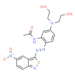 N-[5-[bis(2-hydroxyethyl)amino]-2-[(5-nitro-2,1-benzisothiazol-3-yl)azo]phenyl]acetamide structure