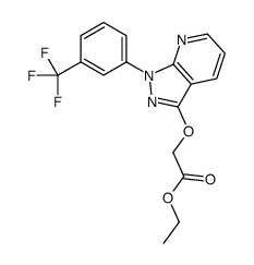 [[1-[3-(Trifluoromethyl)phenyl]-1H-pyrazolo[3,4-b]pyridin-3-yl]oxy]acetic acid ethyl ester结构式