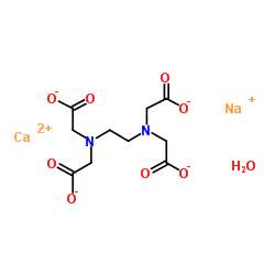 ethylenediaminetetraacetic acid calcium disodium salt hydrate Structure