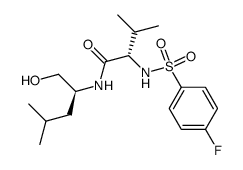 (2S)-2-((4-fluorophenyl)sulfonylamino)-N-((1S)-1-(hydroxymethyl)-3-methylbutyl)-3-methylbutanamide结构式