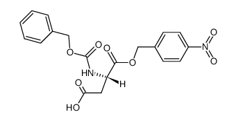 N-benzyloxycarbonyl-L-aspartic acid α-p-nitrobenzyl ester结构式