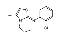 N-(2-chlorophenyl)-4-methyl-3-propyl-1,3-thiazol-2-imine结构式