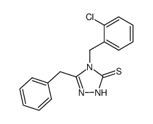 5-benzyl-4-(2-chlorobenzyl)-1,2,4-triazole-3-thione Structure