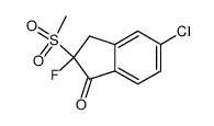 5-chloro-2-fluoro-2-methanesulfonylindan-1-one Structure