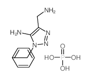 5-(aminomethyl)-3-benzyl-triazol-4-amine; phosphoric acid结构式