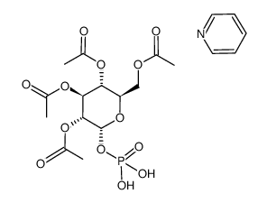 pyridinium salt of 2,3,4,6-tetra-O-acetyl α-D-glucopyranosyl phosphate结构式