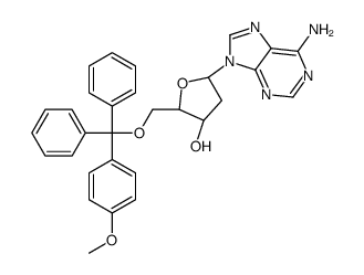 (2R,3S,5R)-5-(6-aminopurin-9-yl)-2-[[(4-methoxyphenyl)-diphenylmethoxy]methyl]oxolan-3-ol结构式