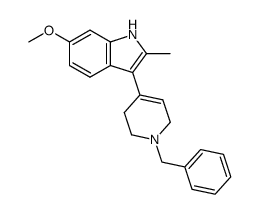 3-(1'-benzyl-1',2',3',6'-tetrahydro-4'-pyridyl)-6-methoxy-2-methyl-indole Structure