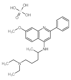 Phosphoric acid compound with N~1~,N~1~-diethyl-N~4~-(7-methoxy-2-phenyl-4-quinolinyl)-1,4-pentanediamine (1:1)结构式