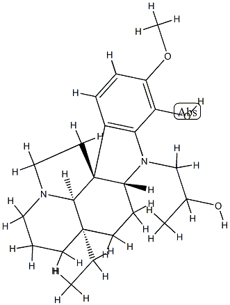 17-Hydroxy-16-methoxy-α-methylaspidospermidine-1-ethanol structure