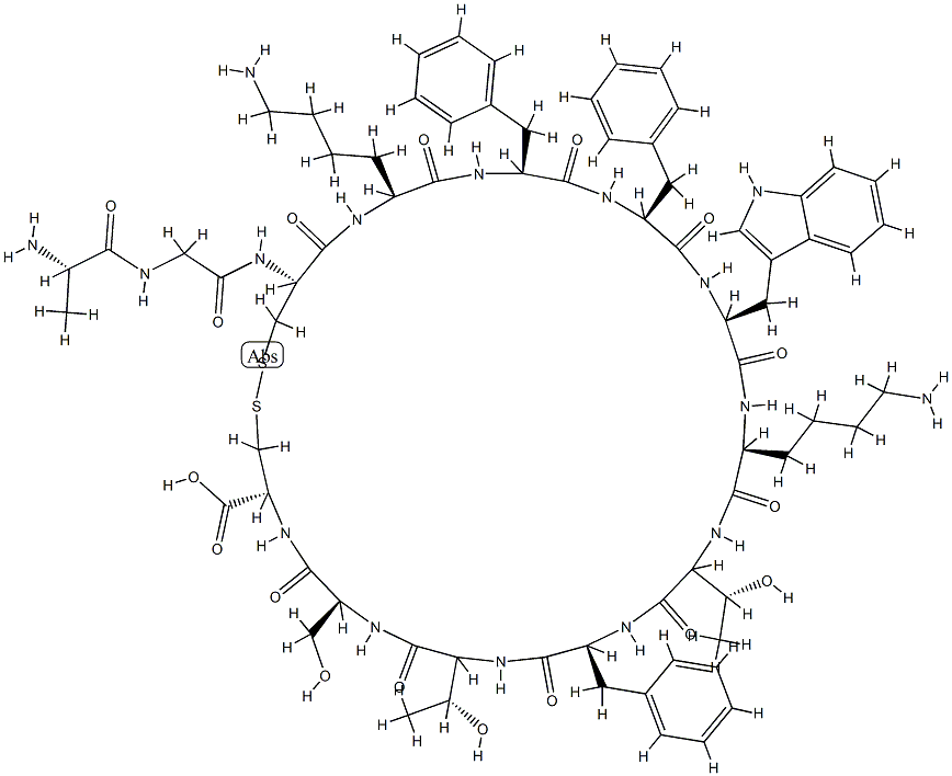 somatostatin, des-Asn(5)-结构式