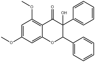 2,3-Dihydro-3-hydroxy-5,7-dimethoxy-2,3-diphenyl-4H-1-benzopyran-4-one结构式