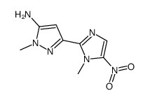 2-methyl-5-(1-methyl-5-nitroimidazol-2-yl)pyrazol-3-amine结构式