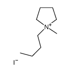 1-丁基-1-甲基吡咯烷碘化物结构式