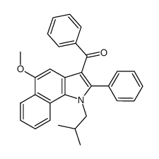 (1-isobutyl-5-methoxy-2-phenyl-benzo[g]indol-3-yl)-phenyl-methanone结构式