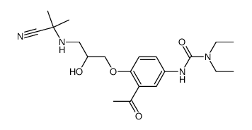 3-(3-Acetyl-4-{3-[(cyano-dimethyl-methyl)-amino]-2-hydroxy-propoxy}-phenyl)-1,1-diethyl-urea Structure