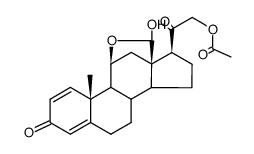 1,4-PREGNADIEN-11-BETA, 18,21-DIOL-3,20-DIONE-21 ACETATE结构式