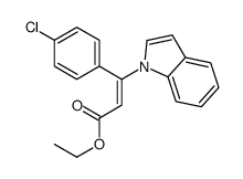 ethyl 3-(4-chlorophenyl)-3-indol-1-ylprop-2-enoate Structure