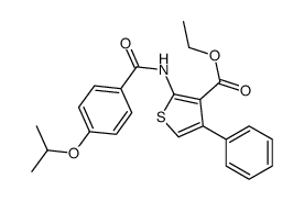 ethyl 4-phenyl-2-[(4-propan-2-yloxybenzoyl)amino]thiophene-3-carboxylate Structure