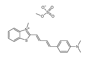 2-[4-(4-dimethylamino-phenyl)-buta-1,3-dienyl]-3-methyl-benzothiazolium, methyl sulfate Structure