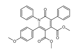 2-(4-methoxy-phenyl)-6-oxo-1,5-diphenyl-1,6-dihydro-pyridine-3,4-dicarboxylic acid dimethyl ester结构式