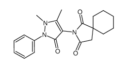 2-(1,5-dimethyl-3-oxo-2-phenyl-2,3-dihydro-1H-pyrazol-4-yl)-2-aza-spiro[4.5]decane-1,3-dione Structure