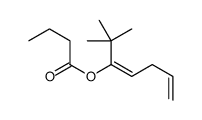 2,2-dimethylhepta-3,6-dien-3-yl butanoate Structure