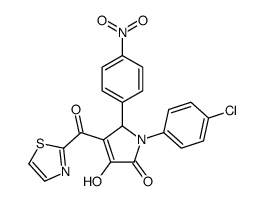 1-(4-chlorophenyl)-4-hydroxy-2-(4-nitrophenyl)-3-(1,3-thiazole-2-carbonyl)-2H-pyrrol-5-one结构式