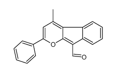 4-methyl-2-phenylindeno[2,3-b]pyran-9-carbaldehyde Structure