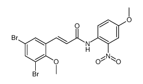 3,5-Dibrom-2-methoxy-zimtsaeure-<4-methoxy-2-nitro-anilid>结构式