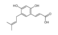 3-[2,4-dihydroxy-5-(3-methylbut-2-enyl)phenyl]prop-2-enoic acid Structure