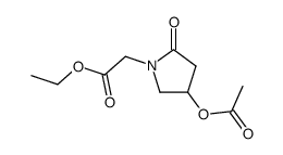 ethyl (4-acetoxy-2-oxopyrrolidin-1-yl)acetate结构式