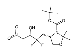 tert-butyl (4S)-4-(2,2-difluoro-3-hydroxy-4-nitrobutyl)-2,2-dimethyl-1,3-oxazolidine-3-carboxylate Structure