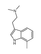 N,N-dimethyl-2-(7-methyl-1H-indol-3-yl)ethanamine结构式