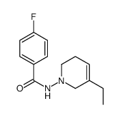 Benzamide, N-(3-ethyl-5,6-dihydro-1(2H)-pyridinyl)-4-fluoro- (9CI) structure