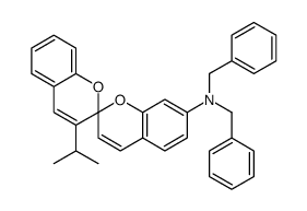 N,N-dibenzyl-3'-isopropyl-2,2'-spirobi[2H-1-benzopyran]-7-amine structure