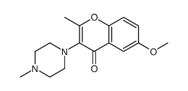 6-methoxy-2-methyl-3-(4-methylpiperazin-1-yl)chromen-4-one Structure