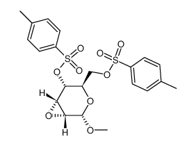 Methyl 2,3-anhydro-4,6-bis[O-(p-toluenesulfonyl)]-α-D-allopyranoside Structure