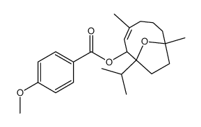 4,8-Dimethyl-1-isopropyl-2-(4-methoxybenzoyloxy)-11-oxabicyclo[6.2.1]undec-3-ene结构式