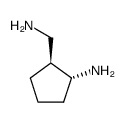 trans-2-aminomethyl-cyclopentylamine结构式