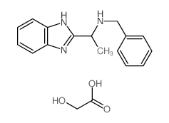 1-(1H-benzoimidazol-2-yl)-N-benzyl-ethanamine; 2-hydroxyacetic acid structure