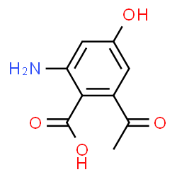 Benzoic acid, 2-acetyl-6-amino-4-hydroxy- (9CI)结构式